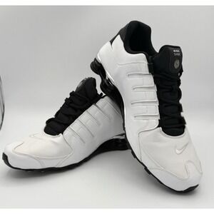 Nike Shox NZ Chrome Men's Size 13 White Black Running Shoes 536184-100 Rare HTF